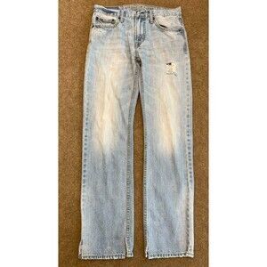 American Eagle Jeans Mens 29x32 Slim Straight Low Rise Distressed Vintage Denim